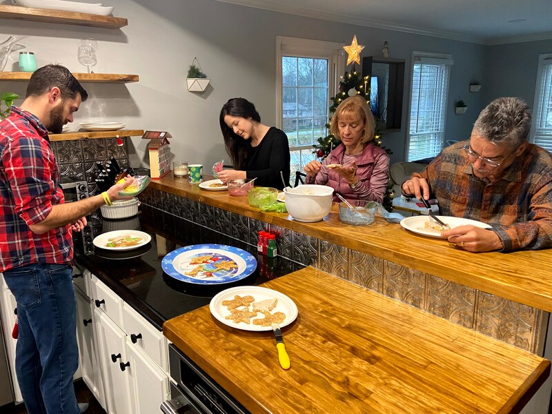 Christmas Cookie Decorating Virtual Cooking Class: a charcuterie, old fashioned, christmas cookie, frosting and decorating class with gluten free and dairy free recipes by Elena McCown, LLC a health coach in Franklin, TN