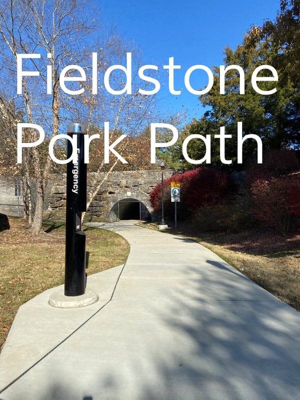Fieldstone Park Path: parks, paths and trails in Williamson County, TN highlighted by Elena McCown, LLC a health coach in Franklin, TN