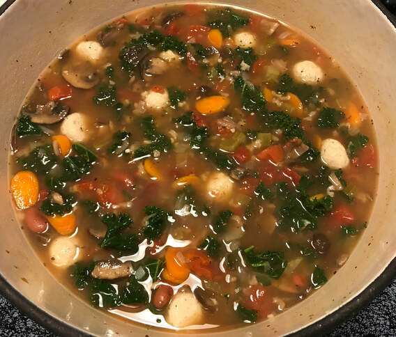 Minestrone Rice Soup: Gluten-free and dairy-free recipes by Elena McCown, LLC a health coach in Franklin, TN