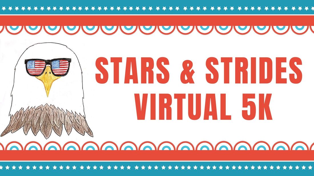 Stars & Strides Virtual 5k; a 5k with Goodr sunglasses profiting Hounds for Heroes hosted by Elena McCown, LLC a health coach in Franklin, TN