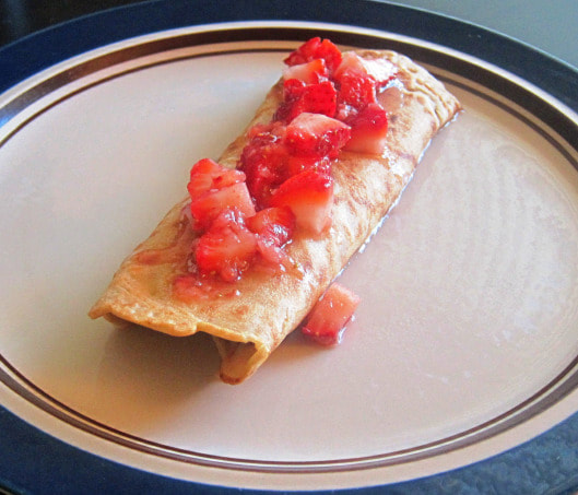 Strawberry Peanut Butter Crepes