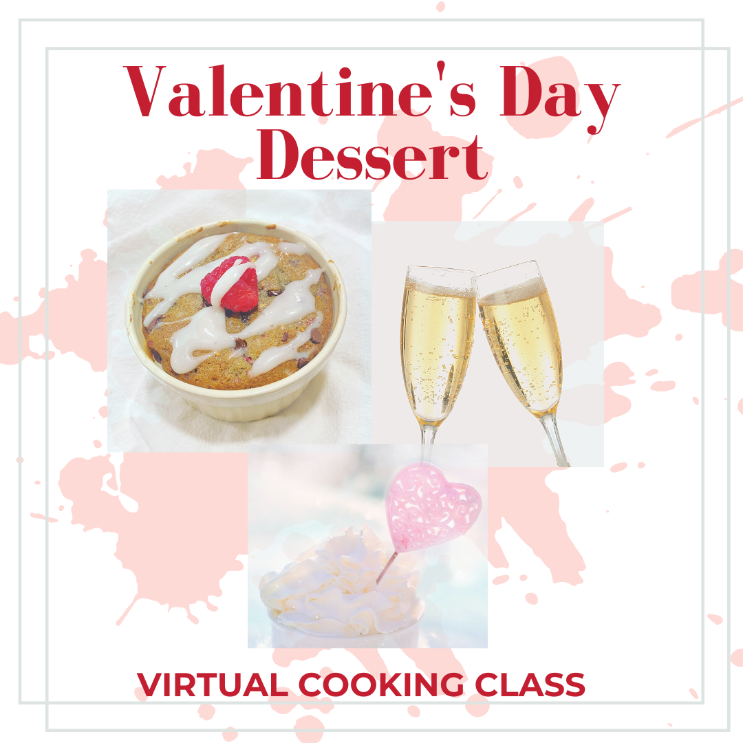 Valentine's Day Virtual Cooking Class with DeFatta Custom Homes by Elena McCown, LLC a health coach in Franklin, TN. Recipe can be made vegan, gluten-free, dairy-free or any other allergy needs